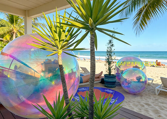 Palloncino a Specchio in PVC Arcobaleno Iridescente con Costruzione a Doppio Strato in PVC e Finitura Resistente ai Raggi UV per Eventi