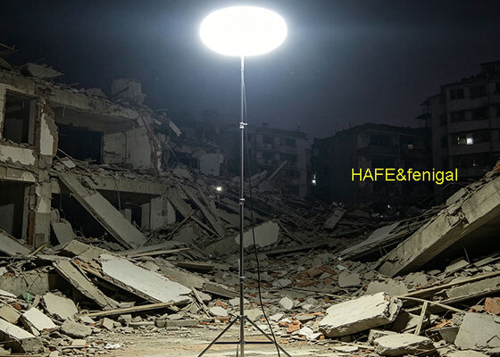 Luce a pallone serie Sun AP con illuminazione uniforme a 360°, soluzioni di alimentazione flessibili e funzionamento silenzioso per siti di emergenza