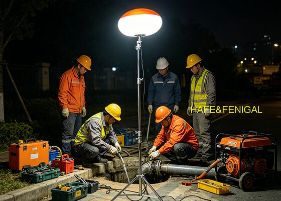 Funzionamento silenzioso Luce a palloncino a LED a batteria con ingresso di corrente continua 24V/48V per il servizio di campo mobile