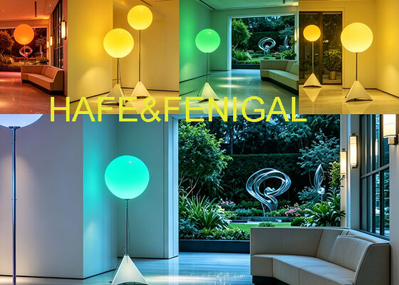 Luce per palloncini gonfiabili Premium RGB+W con alimentazione ibrida AC+DC e logo personalizzabile per eventi