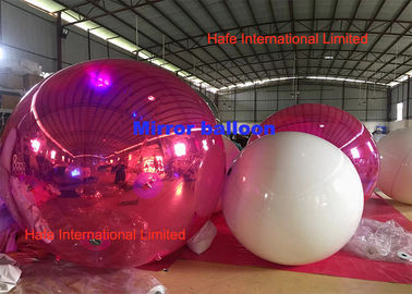Pallone gonfiabile dello specchio del PVC di festival del gigante di abitudine 2m per la decorazione di evento nel rosa