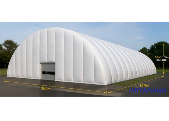 Tenda gonfiabile di grandi dimensioni da 30 x 50 m con elevata resistenza al vento per eventi e mostre