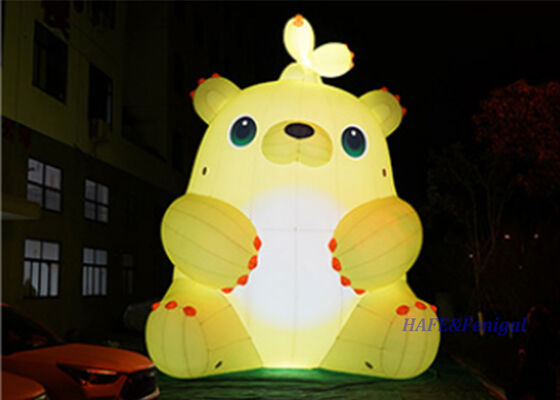 6m LED illuminato orso gonfiabile germoglio con design personalizzabile per eventi all'aperto