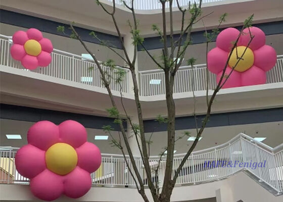 Decorazione a base di fiori gonfiabile gigante a misura resistente alle intemperie resistente agli UV Dimensioni personalizzabili Installazione rapida