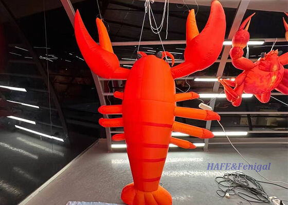 Giant Hanging Inflatable Lobster and Crab Props con 6 metri di diametro sfera, PVC o materiale di nylon e 110V / 220V alimentazione