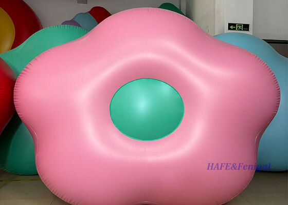 Customizable Diameter Suspended Inflatable Flower Sculpture with Lightweight PVC or Nylon Material and Sealed or Air-Blown Inflation