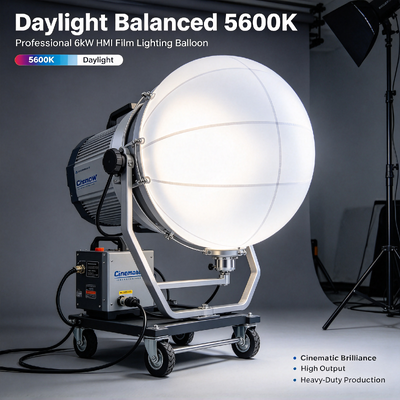 Pallone di illuminazione a pellicola HMI professionale da 6kW con 5600K di luce diurna e controllo DMX